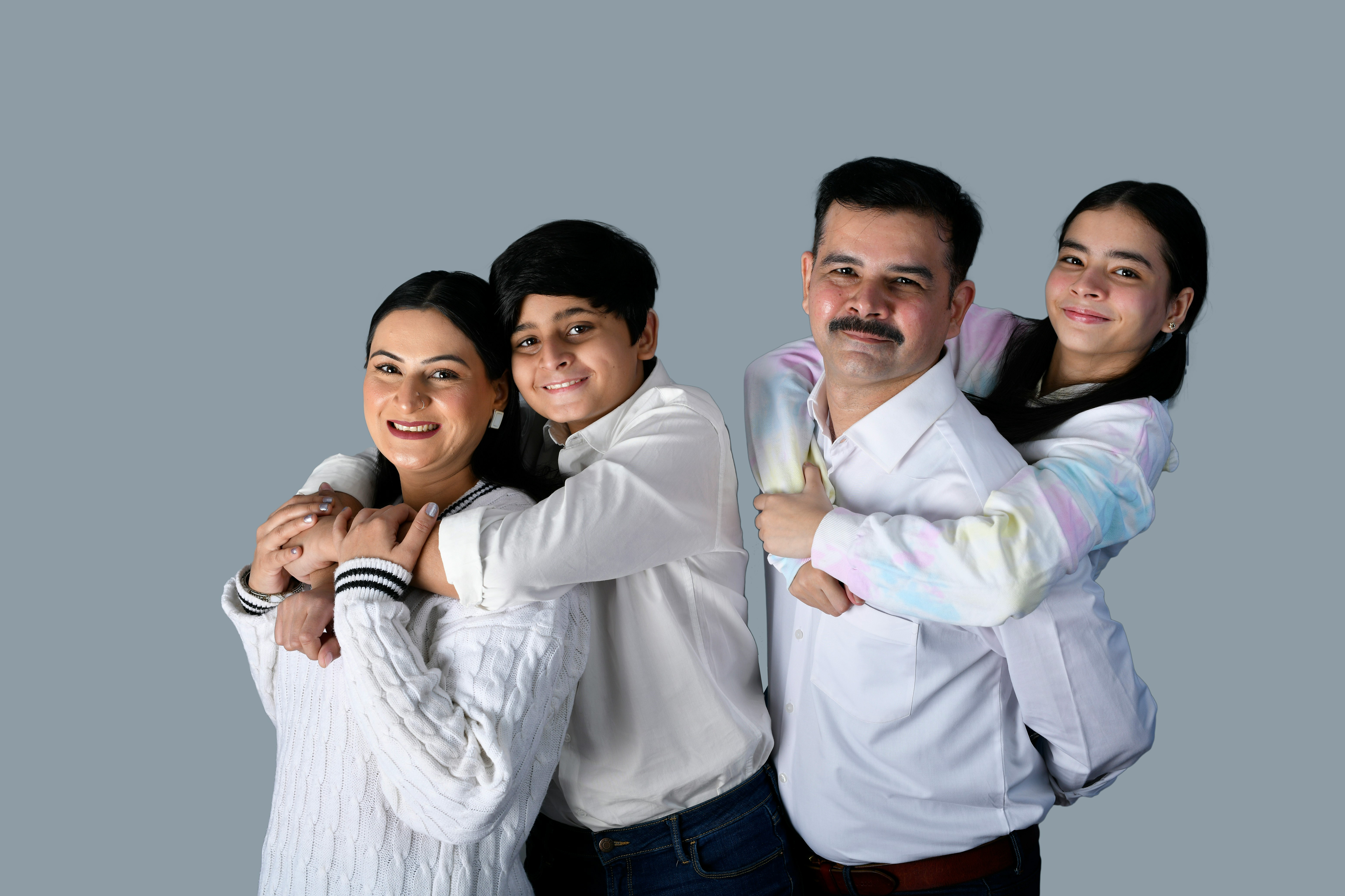 Happy family protected by insurance